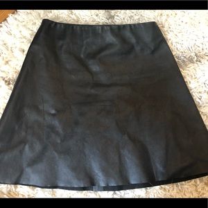 Reformation black lambskin leather skirt size 0 xs